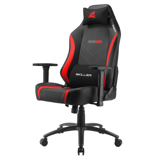 SHARKOON SKILLER SGS20 FABRIC GAMING CHAIR (RED)