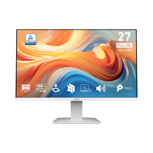 MSI PRO MP273W E14A 27" FHD LED IPS MONITOR 144HZ WLMNT (HDMI, DP, D-SUB) WHITE