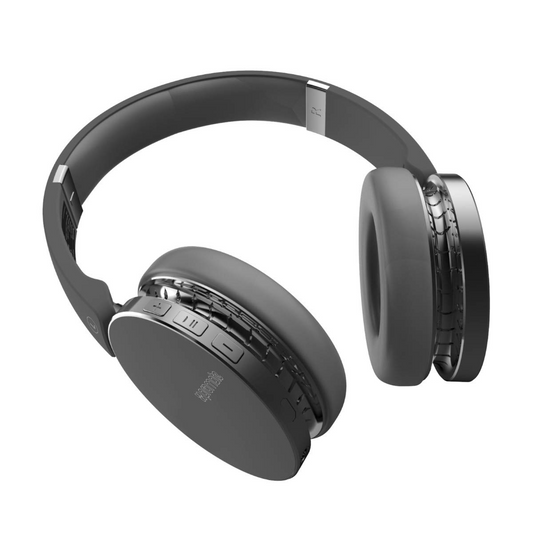 PROMATE WAVES WIRED/WIRELESS BLUETOOTH FOLDABLE HEADSET W/ MUSIC CONTROL (BLACK)