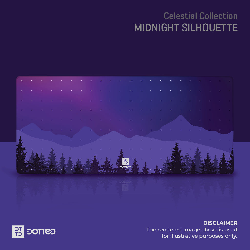 DOTTED MIDNIGHT SILHOUETTE 900X400MM DESK MAT (4MM)