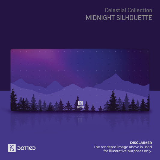 DOTTED MIDNIGHT SILHOUETTE 900X400MM DESK MAT (4MM)