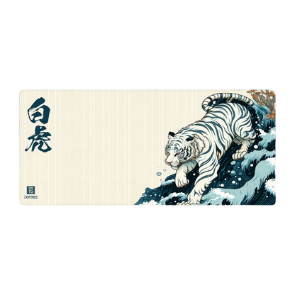 DOTTED WHITE TIGER 900X400MM DESK MAT (4MM)