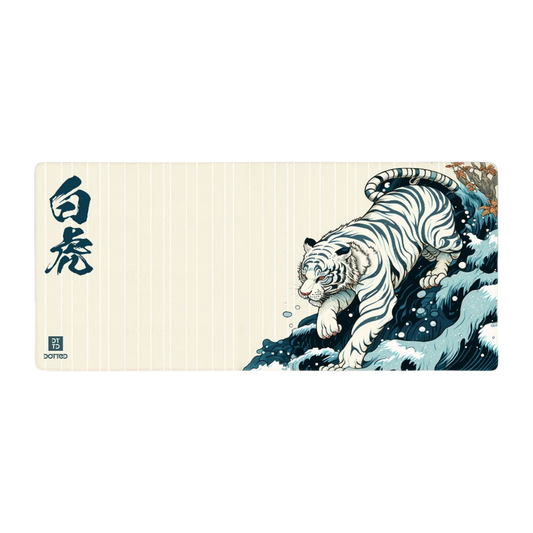 DOTTED WHITE TIGER 900X400MM DESK MAT (4MM)