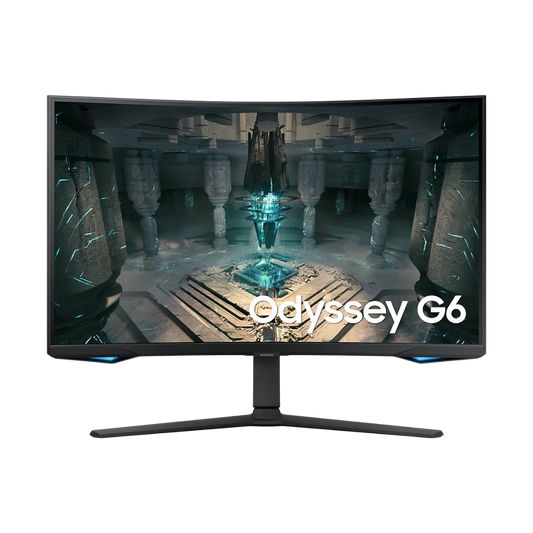 SAMSUNG ODYSSEY G6 LS32BG652EEXXP 32" QHD CURVE GAMING MONITOR 240HZ 1MS W/ SPKR WLMNT HAS (2XHDMI, DP)