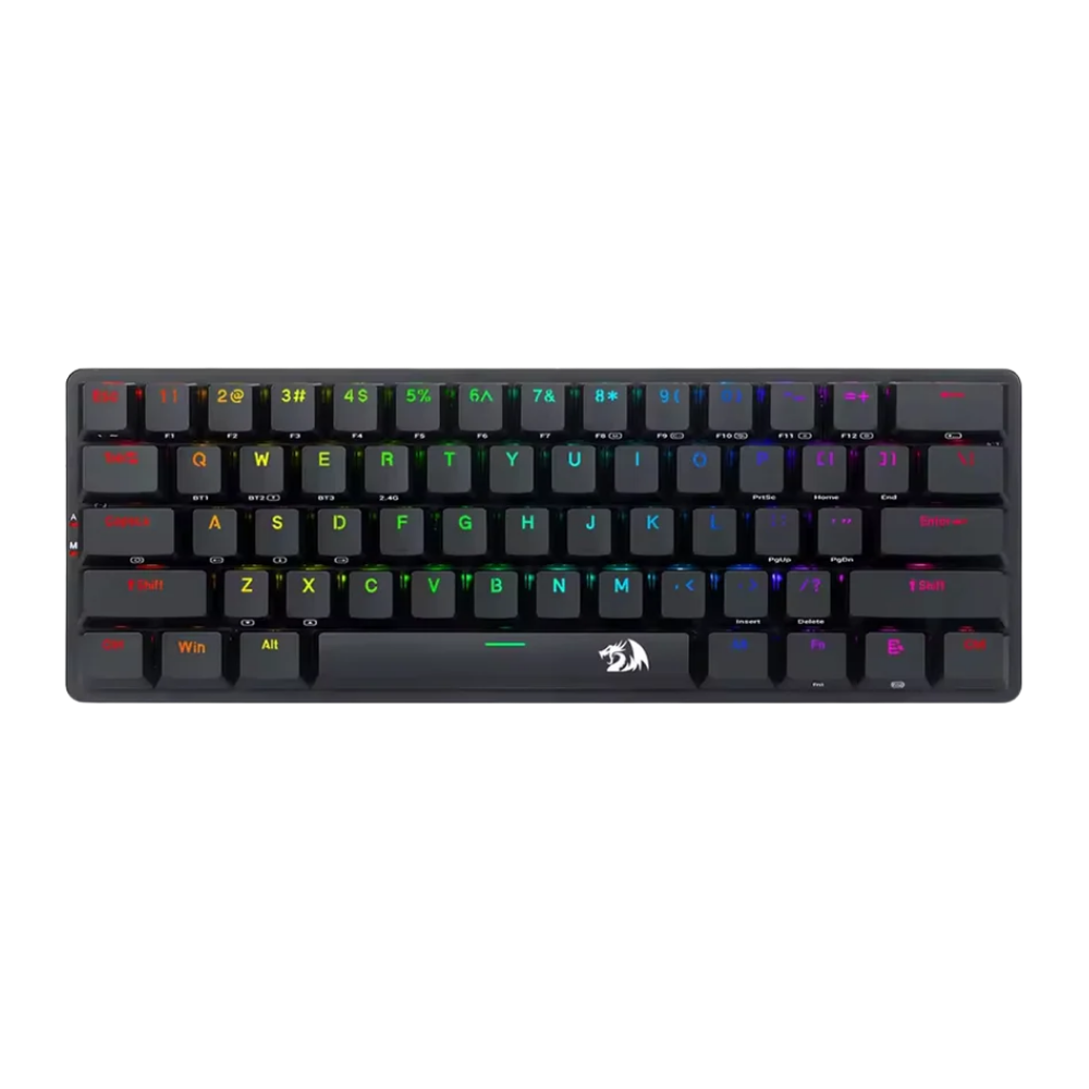 REDRAGON ELISE PRO RGB TRI-MODE 60-KEY MECHANICAL GAMING KEYBOARD (RED SWTCH/SWAPPBL)