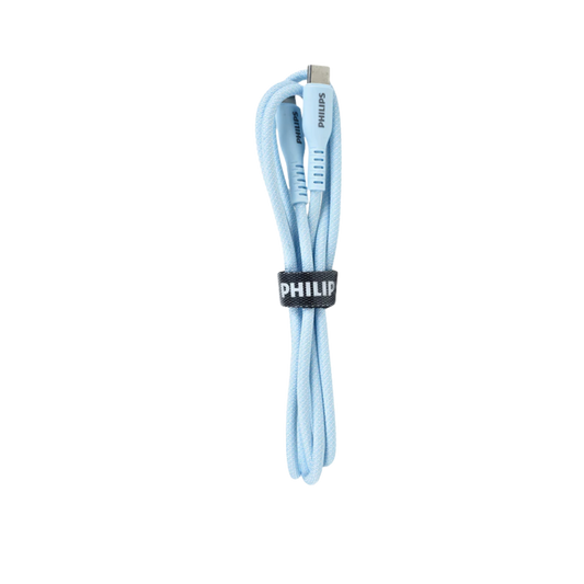 PHILIPS USB-C (M) TO USB-C (M) 60W BRAIDED CABLE (4FT/1.2M) BLUE