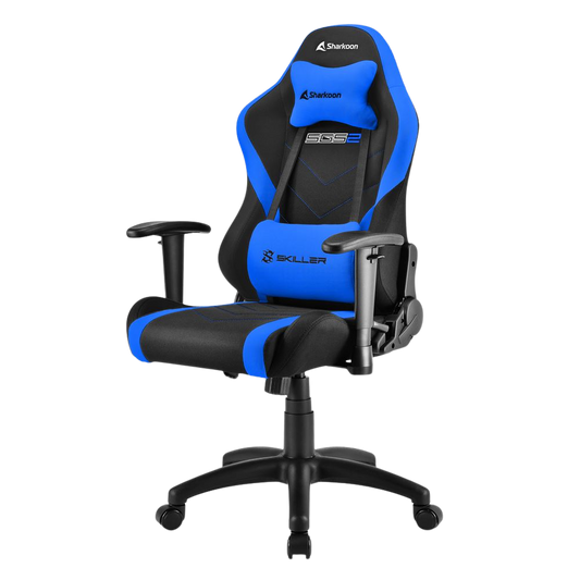 SHARKOON SKILLER SGS2 JR GAMING CHAIR W/ HEADREST & LUMBAR CUSHION (BLUE)