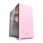 DARKFLASH DLV22 ATX CASE W/ MAGNETIC HINGED DOOR TEMPERED WINDOW (PNK)