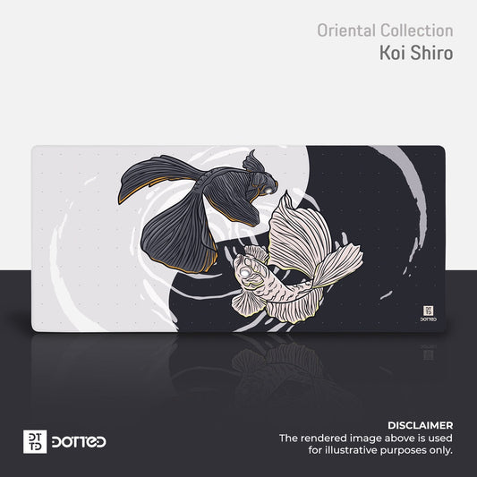DOTTED KOI SHIRO 900X400MM DESK MAT (4MM)