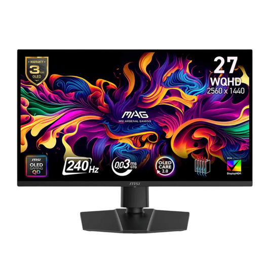 MSI MAG 272QP QD-OLED X24 26.5" WQHD GAMING MONITOR 240HZ 0.03MS WLMNT HAS (2XHDMI, DP, USB-C)