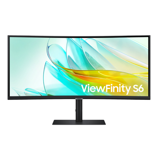 SAMSUNG VIEWFINITY S6 LS34C650UAEXXP 34" ULTRA WQHD CURVED MONITOR W/ SPKR WLMNT HAS (HDMI, DP, USB-C)