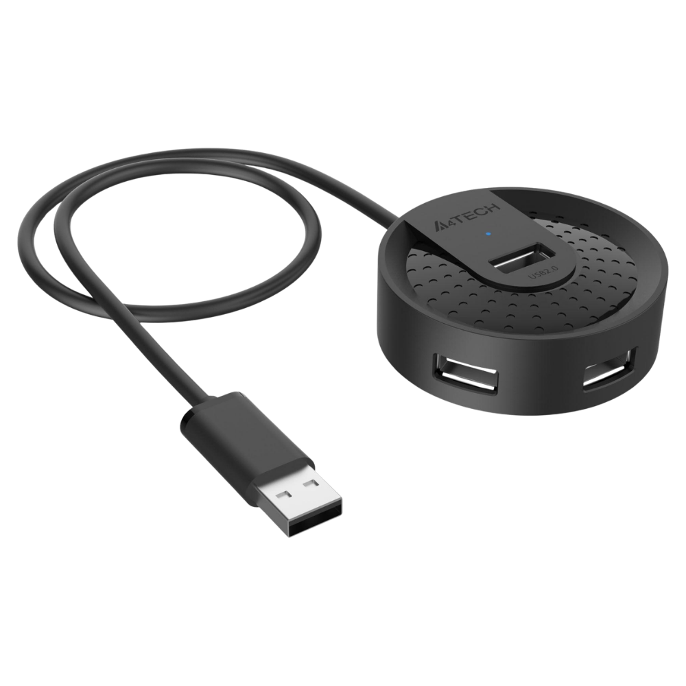 A4TECH HUB-20 USB2.0 4PORTS BLACK (150CM)