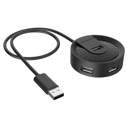 A4TECH HUB-20 USB2.0 4PORTS BLACK (150CM)