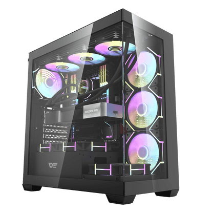 DARKFLASH DS900 ATX CASE W/ TEMPERED GLASS PANORAMIC SIDE