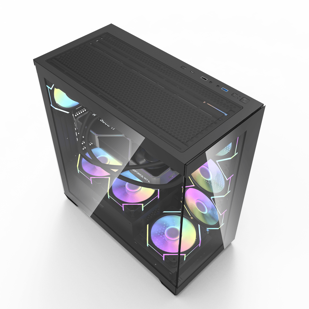 DARKFLASH DS900 ATX CASE W/ TEMPERED GLASS PANORAMIC SIDE