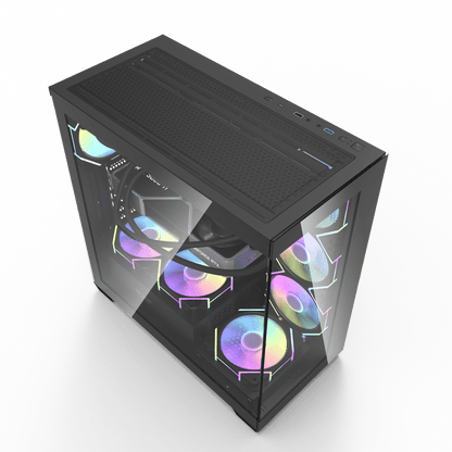 DARKFLASH DS900 ATX CASE W/ TEMPERED GLASS PANORAMIC SIDE