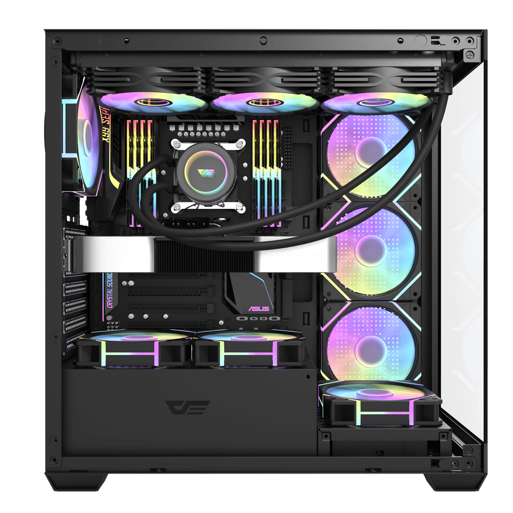 DARKFLASH DS900 ATX CASE W/ TEMPERED GLASS PANORAMIC SIDE