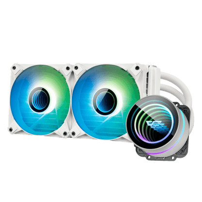 DARKFLASH TWISTER DX240 V2 ARGB AIO 240MM LIQUID CPU COOLER (LGA1700 READY) (WHITE)