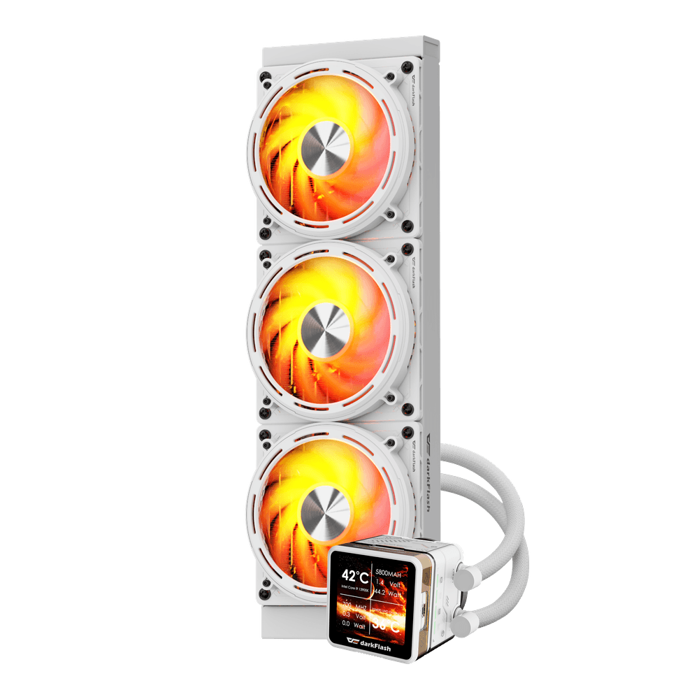 DARKFLASH EXPLORE DE360 ARGB AIO 360MM LIQUID CPU COOLER W/ 2.88" IPS DISPLAY