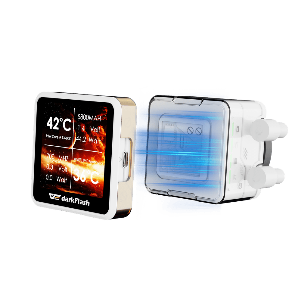 DARKFLASH EXPLORE DE240 ARGB AIO 240MM LIQUID CPU COOLER W/ 2.88" IPS DISPLAY