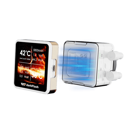 DARKFLASH EXPLORE DE240 ARGB AIO 240MM LIQUID CPU COOLER W/ 2.88" IPS DISPLAY