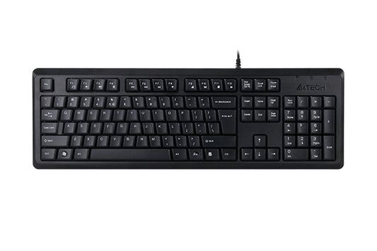 A4TECH KRS-92 USB COMFORT ROUND EDGED KEYBOARD (BLACK)