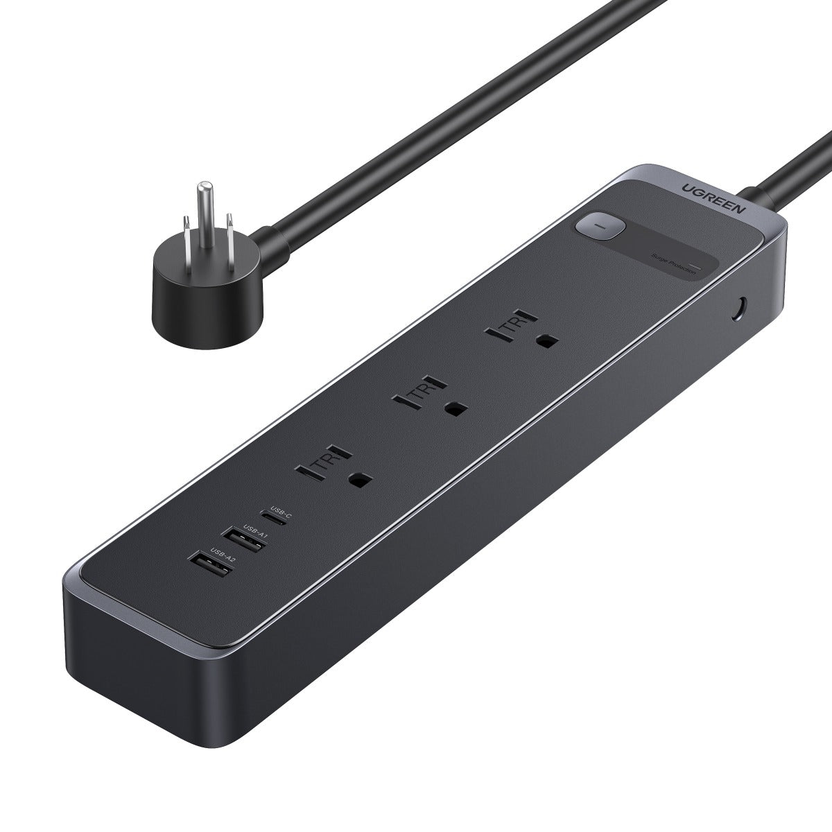 UGREEN 30W 3SOCKET (US PLUG)/2XUSB-A/USB-C POWER STRIP (1.8M)
