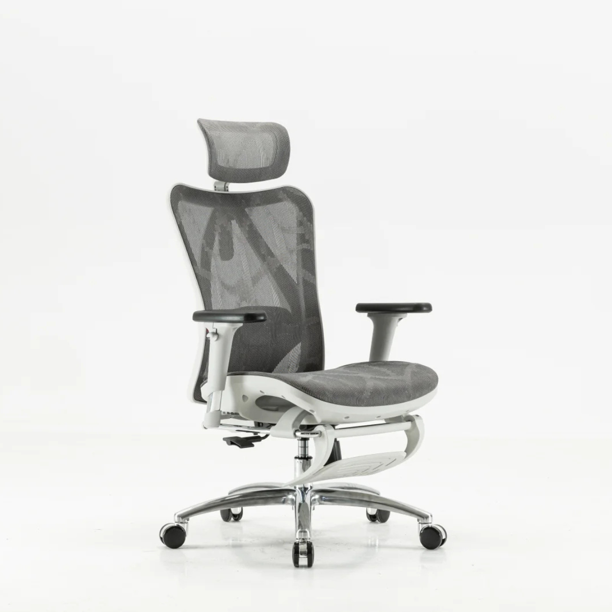SIHOO M57B ERGONOMIC CHAIR MESH SEAT W/ 2D HEADREST, 3D ARMREST & RETRACTABLE FOOTREST