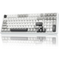 AULA F99 GASKET TRI-MODE MECHANICAL KEYBOARD (LINEAR SWITCH/SWAPPBL) GREY/WHITE/DARK GREY