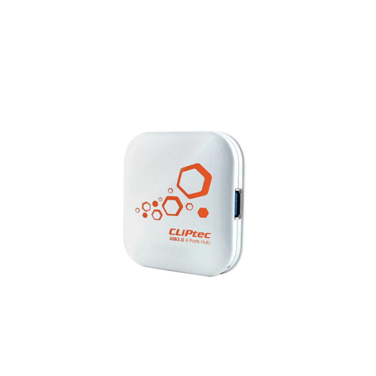 CLIPTEC 4PORT USB 3.0 HUB (THUNDER) W/ NEW CHIPSET NO ADAPTOR-White