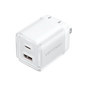 VENTION FOLDABLE PLUG 70W (1XUSB-C, 1XUSB-A) ADAPTER W/ 1M CABLE WHITE