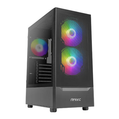 ANTEC NX410 MID TOWER CASE W/ TEMPERED GLASS SIDE PANEL, 3 ARGB FANS