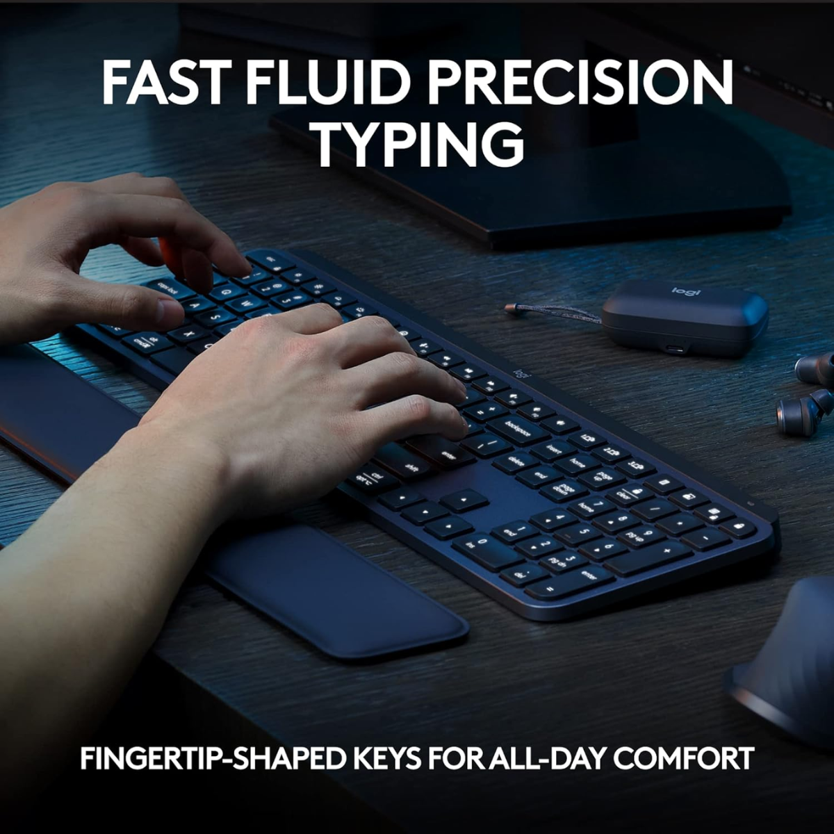 LOGITECH MX KEYS S WIRELESS ILLUMINATED KEYBOARD (GRAPHITE)