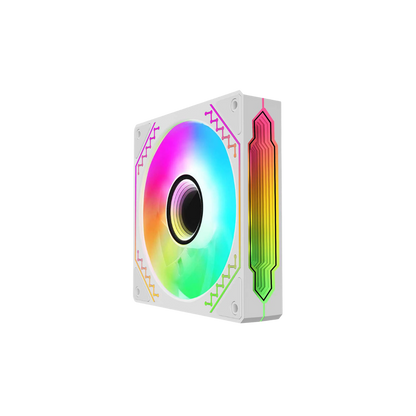 COOLMAN CM-03 INFINITY MIRROR LED ARGB COOLING FAN 1PACK (WHITE)