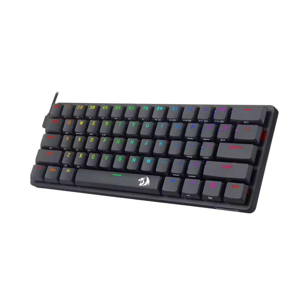 REDRAGON ELISE PRO RGB TRI-MODE 60-KEY MECHANICAL GAMING KEYBOARD (RED SWTCH/SWAPPBL)