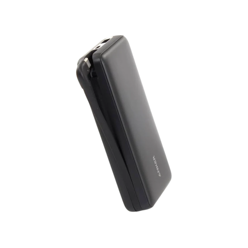 ANKER ZOLO 20000MAH 22.5W W/ BUILT-IN USB-C CABLE (1XUSB-A, 1XUSB-C) POWERBANK BLACK