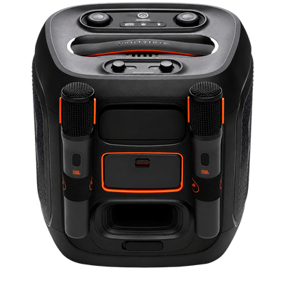 JBL PARTYBOX ENCORE 2 PLUS PORTABLE BLUETOOTH SPEAKER W/ 2 WIRELESS MIC (BLACK)