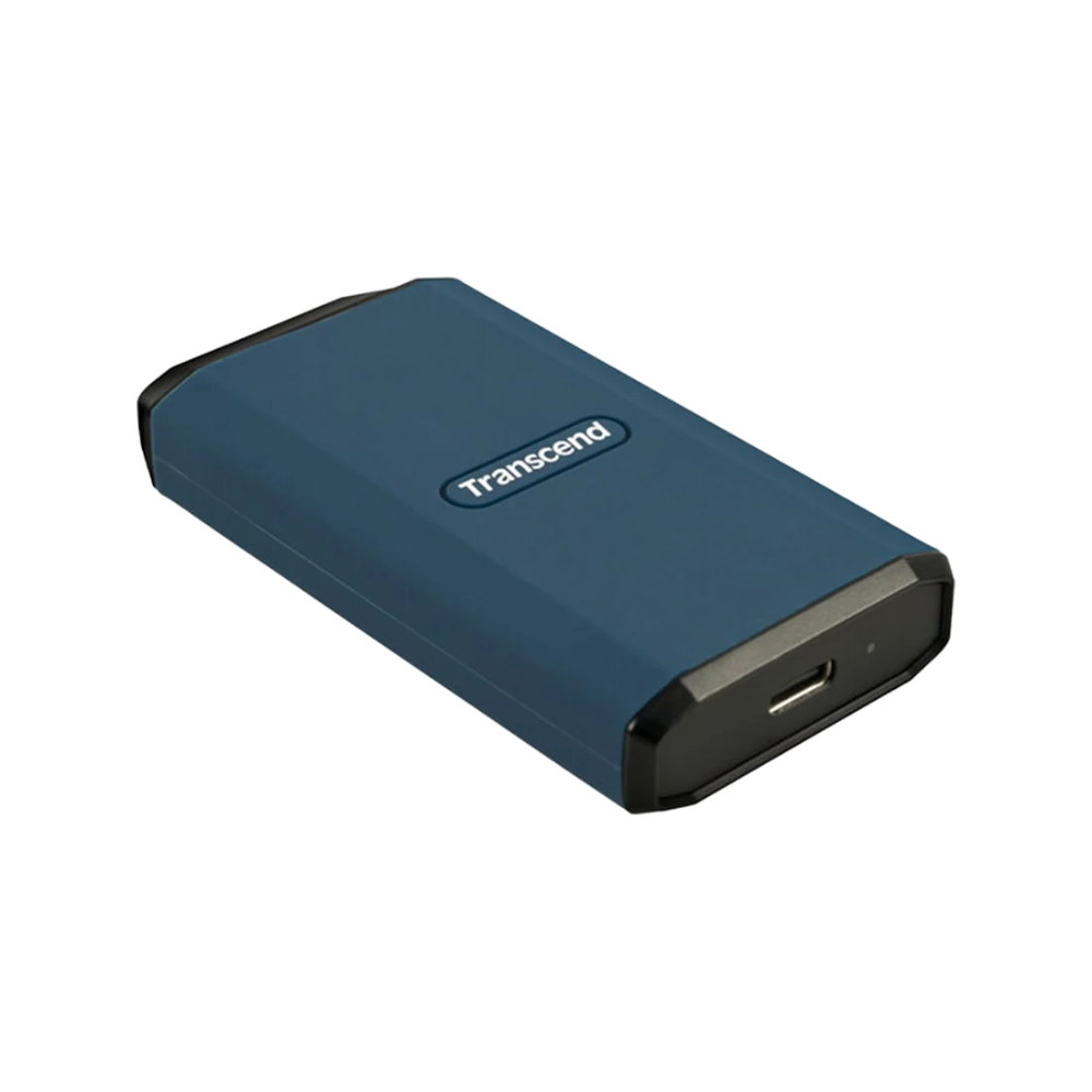 TRANSCEND 1TB ESD410C USB 3.2 TYPE-C 2000MB/S PORTABLE SSD (TS1TESD410C) BLUE SILICONE RUBBER