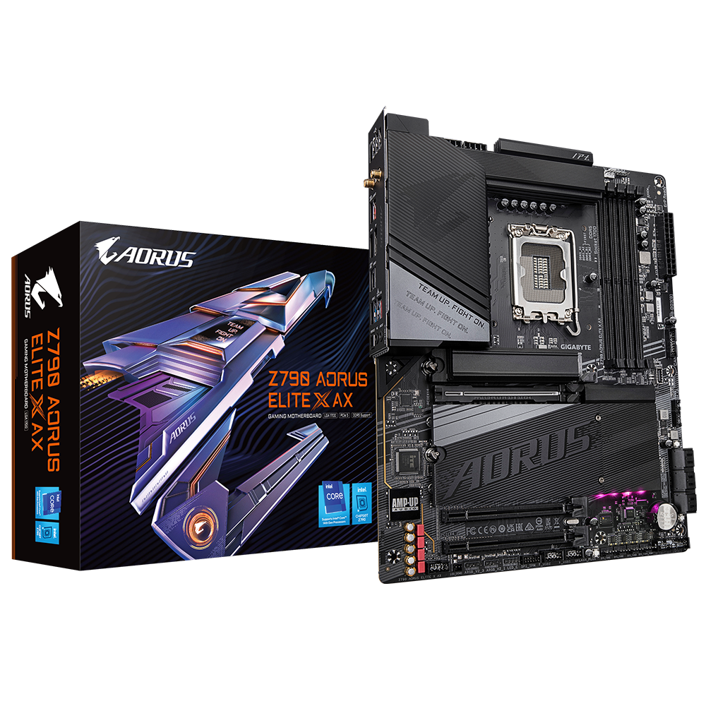 GIGABYTE Z790 AORUS ELITE X AX 4DDR5 4XM.2 MOTHERBOARD (HDMI, DP) WIFI+BT