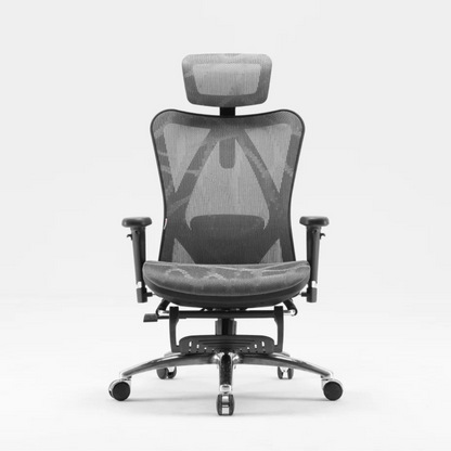 SIHOO M57B ERGONOMIC CHAIR MESH SEAT W/ 2D HEADREST, 3D ARMREST & RETRACTABLE FOOTREST