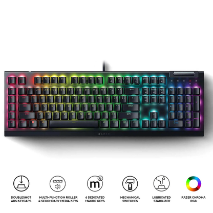 RAZER BLACKWIDOW V4 X MECHANICAL GAMING KEYBOARD (YELLOW SWITCH)