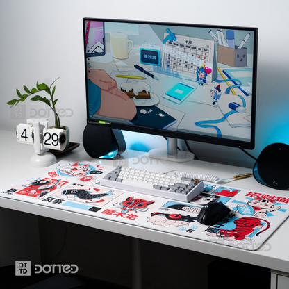 DOTTED AKIRA 900X400MM DESK MAT (4MM)