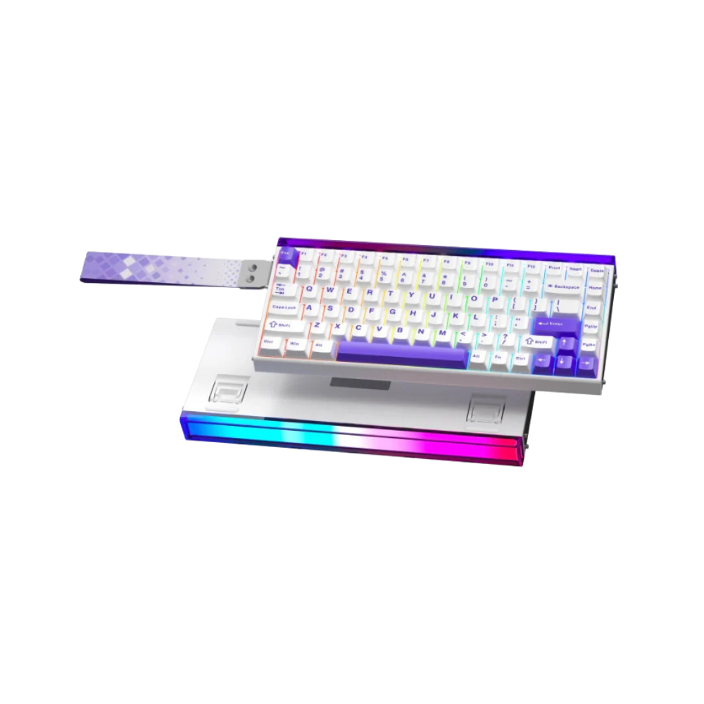 AULA HERO 84 HE MAGNETIC SWITCH KEYBOARD (BLACK KING SWITCH) WHITE CONTOUR
