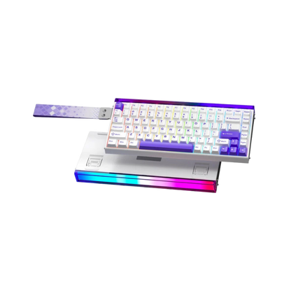 AULA HERO 84 HE MAGNETIC SWITCH KEYBOARD (BLACK KING SWITCH) WHITE CONTOUR