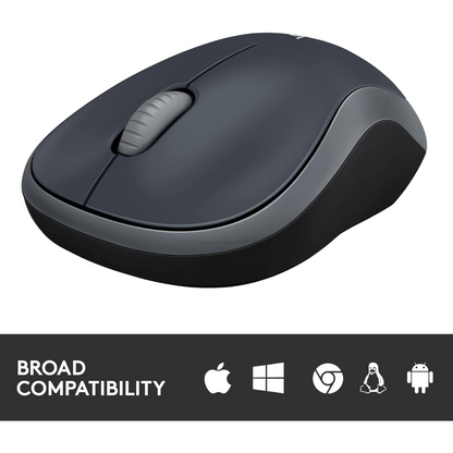 LOGITECH M185 WIRELESS MOUSE (BLACK/GRAY)