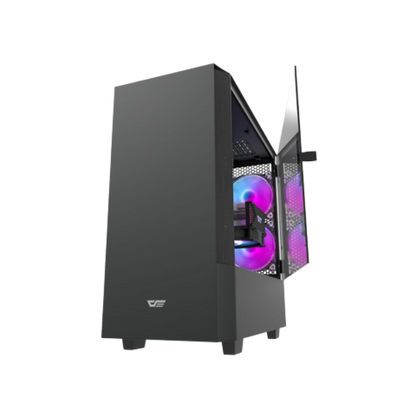 DARKFLASH DLV22 ATX CASE W/ MAGNETIC HINGED DOOR TEMPERED WINDOW