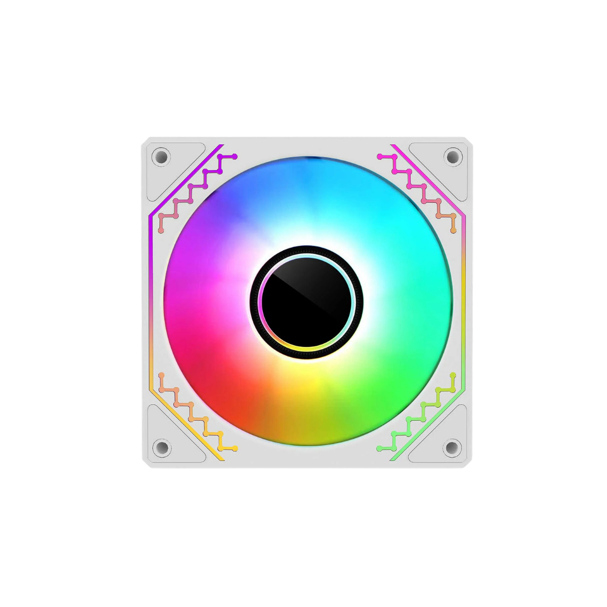 COOLMAN CM-03 INFINITY MIRROR LED ARGB COOLING FAN 1PACK (WHITE)