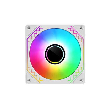 COOLMAN CM-03 INFINITY MIRROR LED ARGB COOLING FAN 1PACK (WHITE)