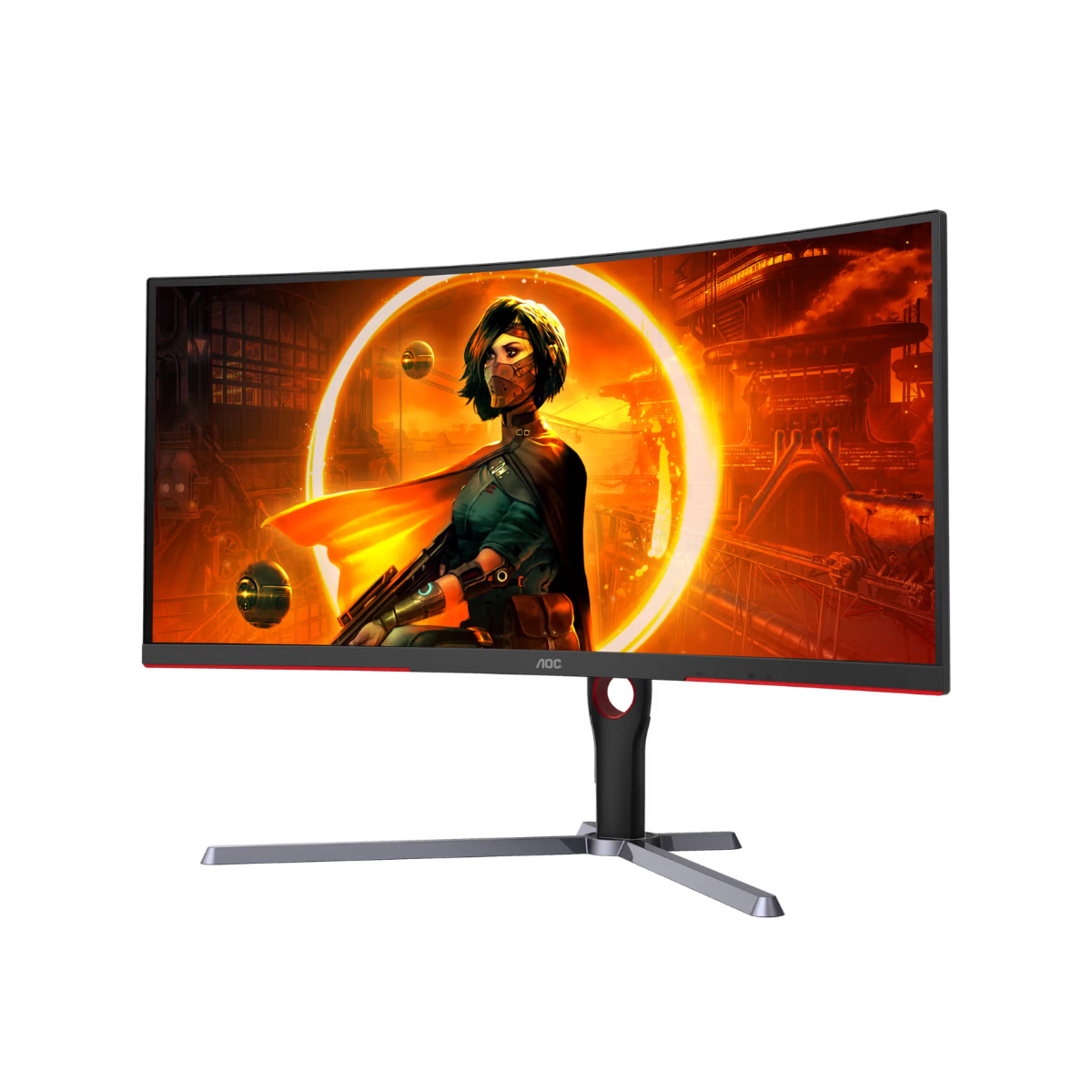 AOC CU34G3S 34" WQHD LED CURVED GAMING MONITOR 1MS 165HZ W/ SPK WLMNT (2XHDMI, 2XDP)