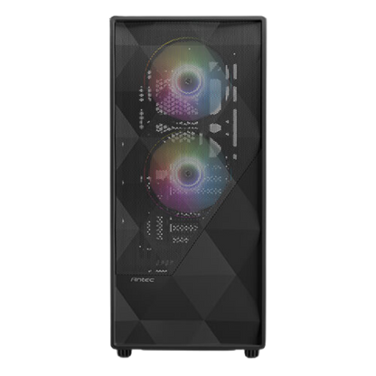 ANTEC NX270 TG MID TOWER GAMING CASE W/ TEMPERED GLASS SIDE PANEL, 2 RGB FANS (BLACK)